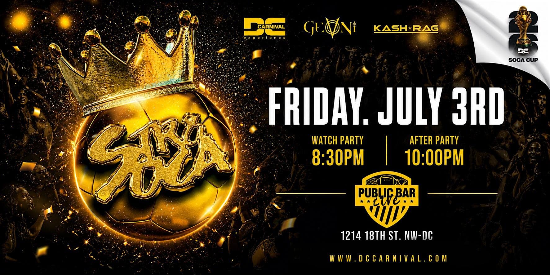STR8 Soca :: 4th July Wknd Kick-Off at Public Bar Live | Sports Bar Dupont Circle Washington DC – Washington, DC