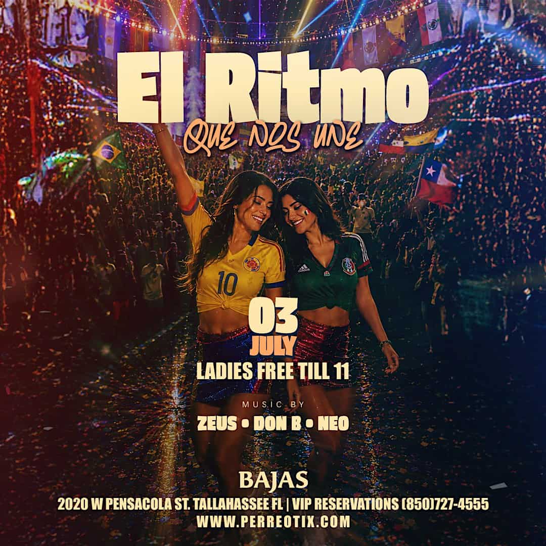 El Ritmo – Que Nos Une | Latin Night (Ladies Free) at Bajas – Tallahassee, FL