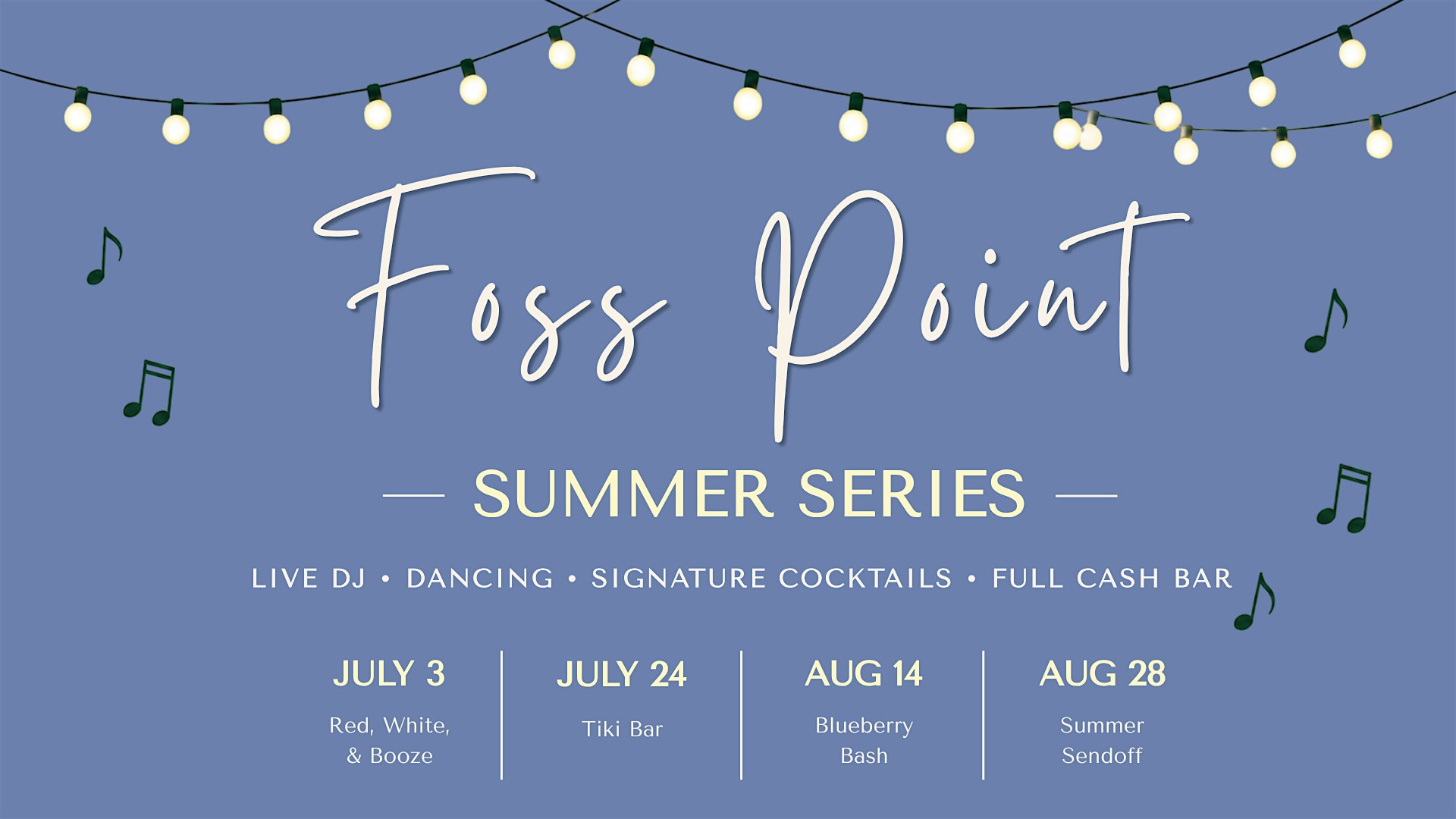 Foss Point Summer Series | Live DJ & Dancing at 180 W Kennebec Rd – Machias, ME