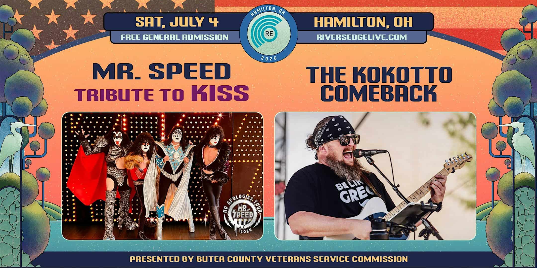 MR SPEED – KISS Tribute w/ THE KOKOTTO COMEBACK at RiversEdge at Marcum Park – Hamilton, OH