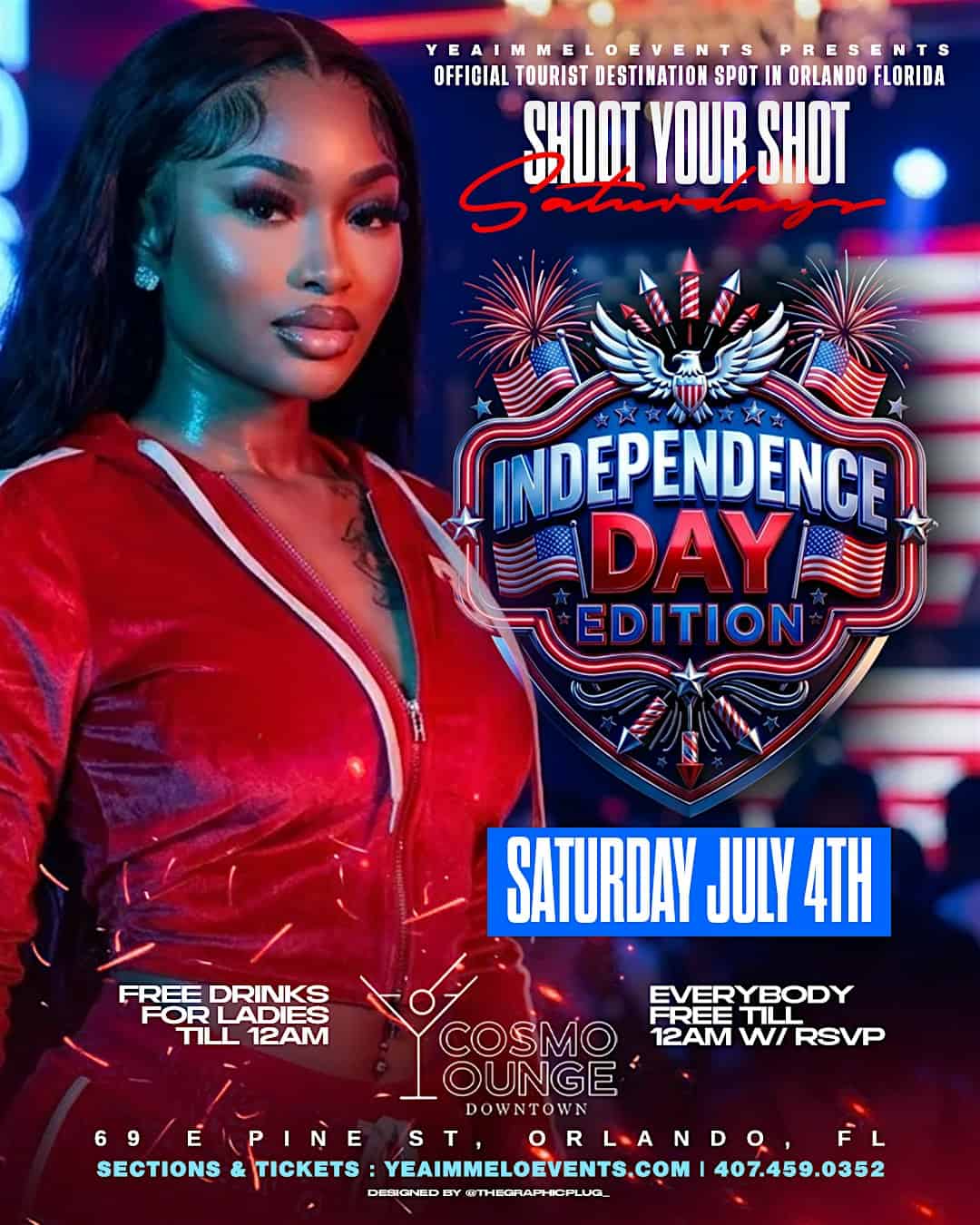 SHOOT YOUR SHOT SATURDAYS: INDEPENDENCE DAY EDITION at Cosmo Downtown – Orlando, FL