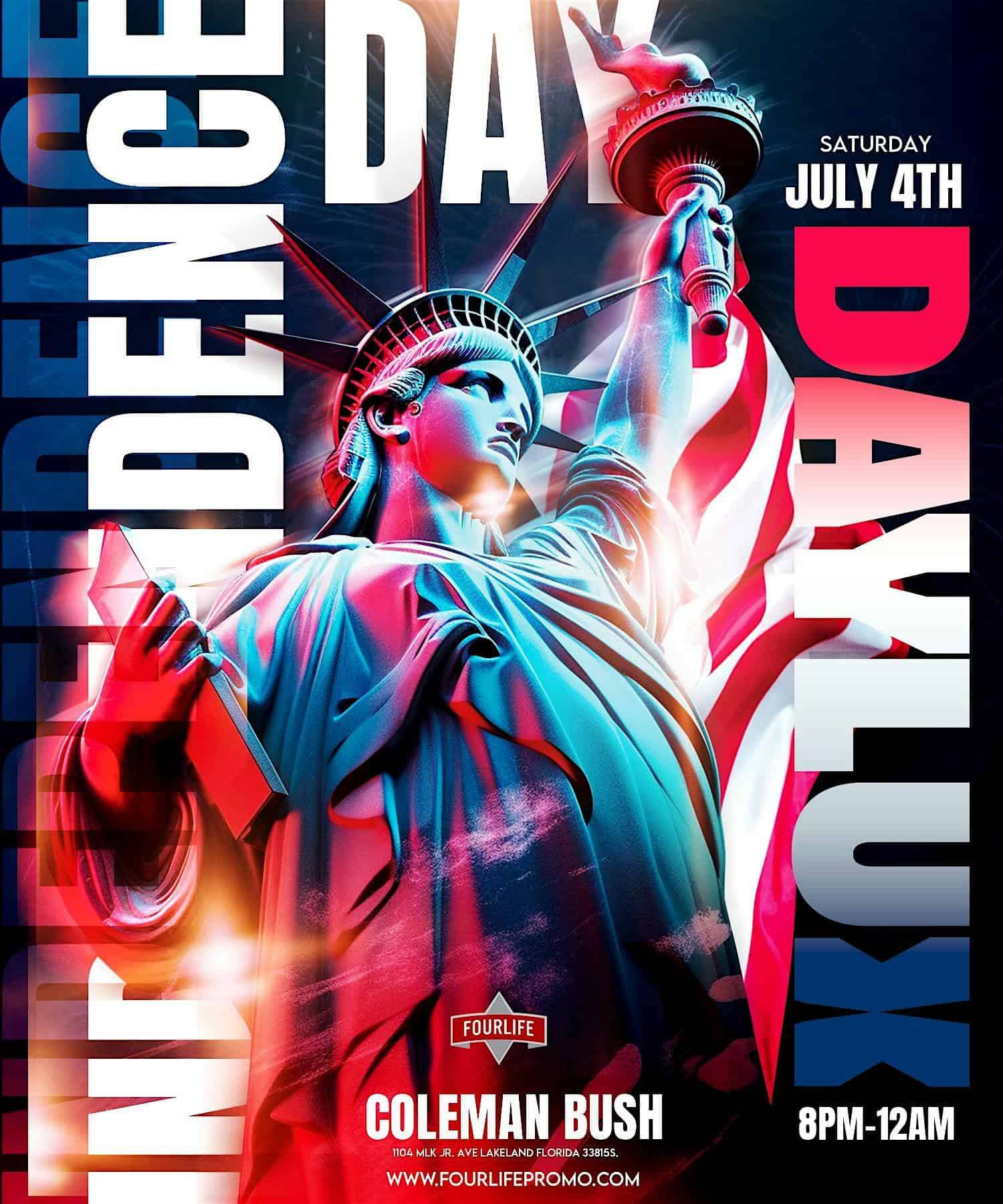 #DAYLUX 4th Of July” – Your Best Friend’s Favorite #BYOB Party! at Coleman-Bush Building – Lakeland, FL
