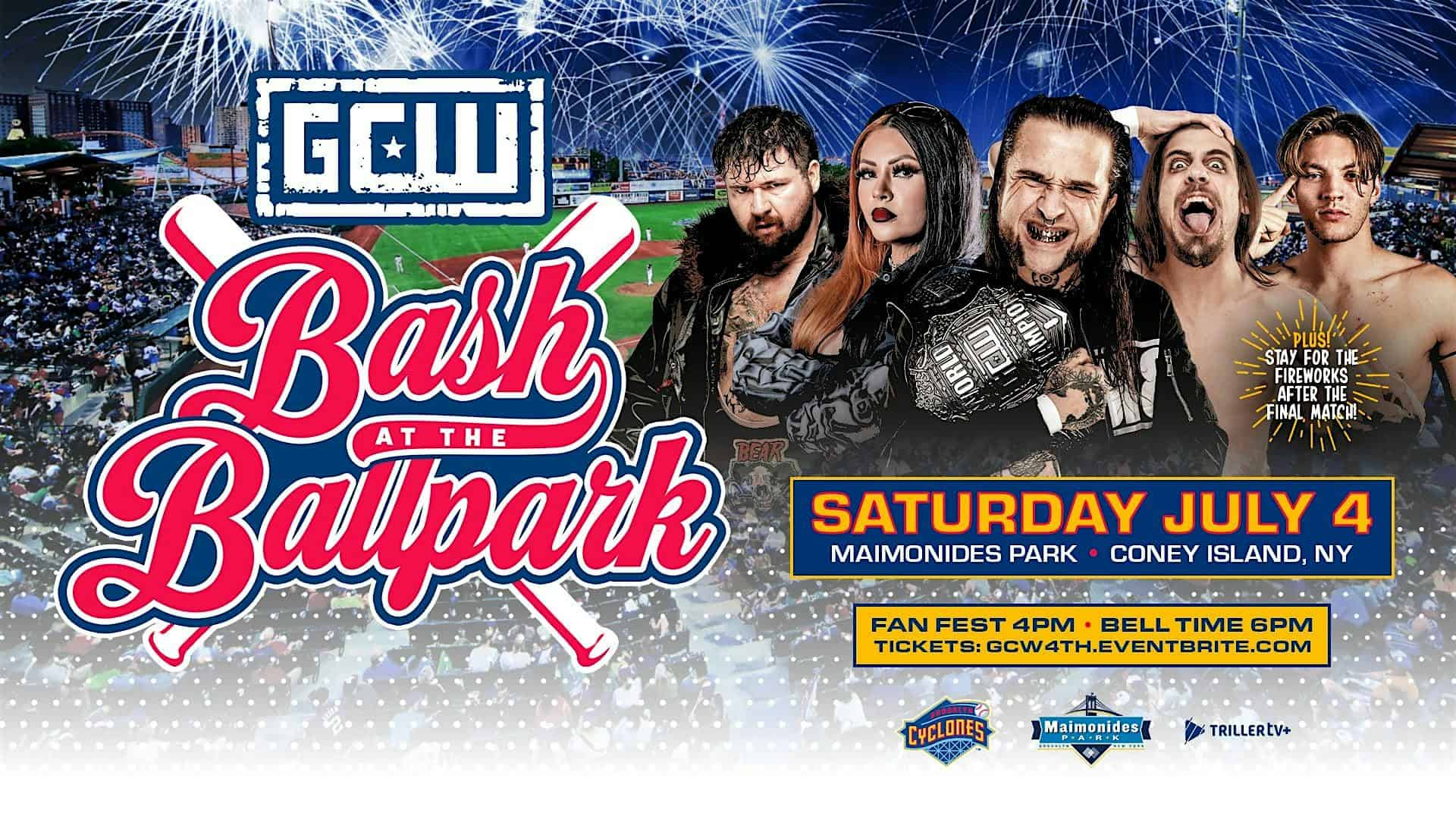 GCW presents “Bash at the Ballpark” 2 at Maimonides Park – Brooklyn, NY