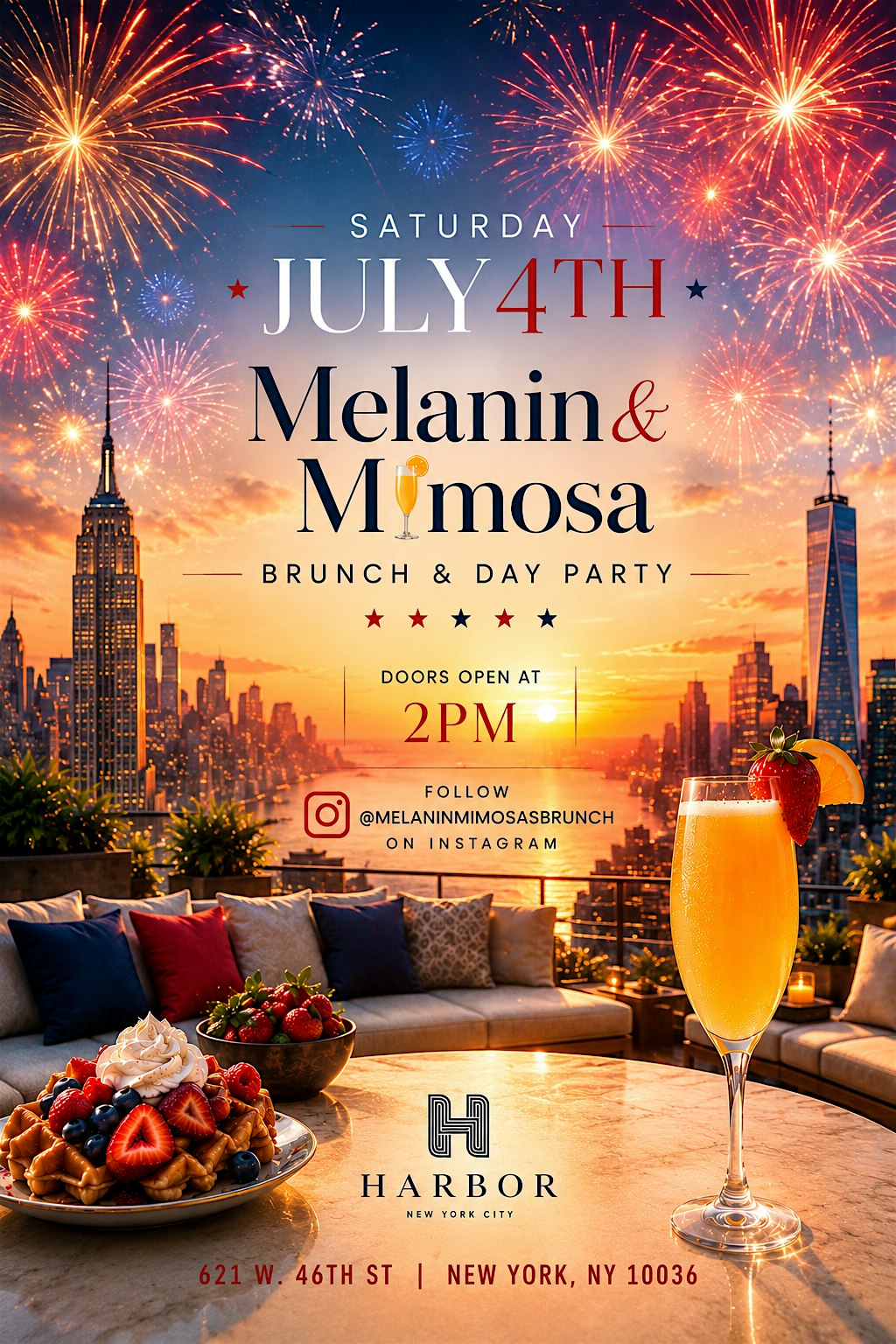 July 4th Rooftop Brunch and Day Party | Bdays Eat for FREE#nyc #hiphop at Harbor NYC Rooftop – New York, NY