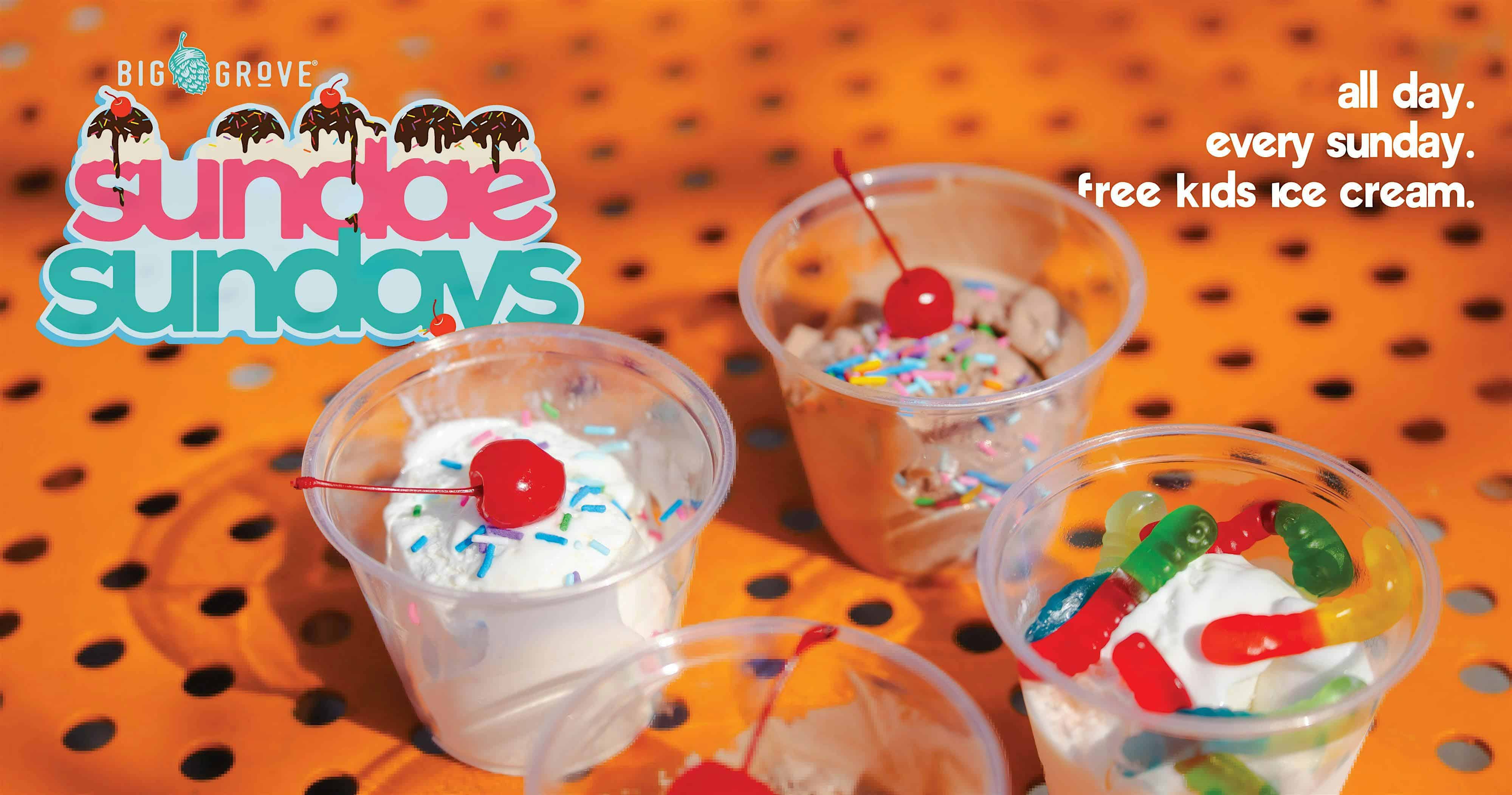 Sundae Sundays at Big Grove Brewery & Taproom – Iowa City, IA
