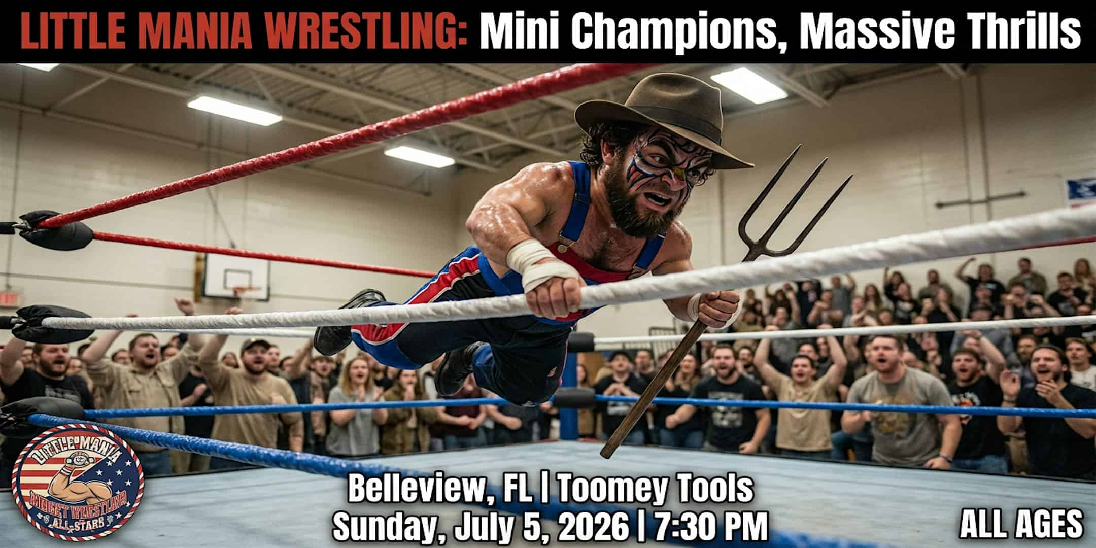 Little Mania Midget Wrestling All-Stars Take Over Belleview, FL! at Toomey Tools – Belleview, FL