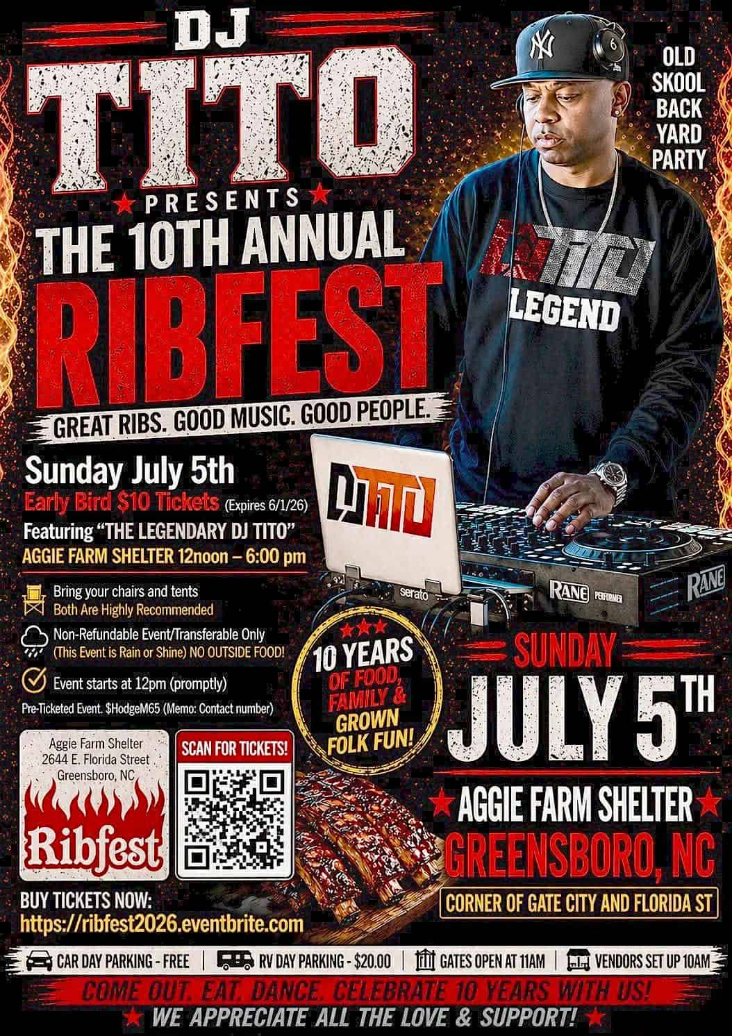 Wine A Little and Friends 10th Annual Ribfest 2026 at 2644 E Florida St – Greensboro, NC