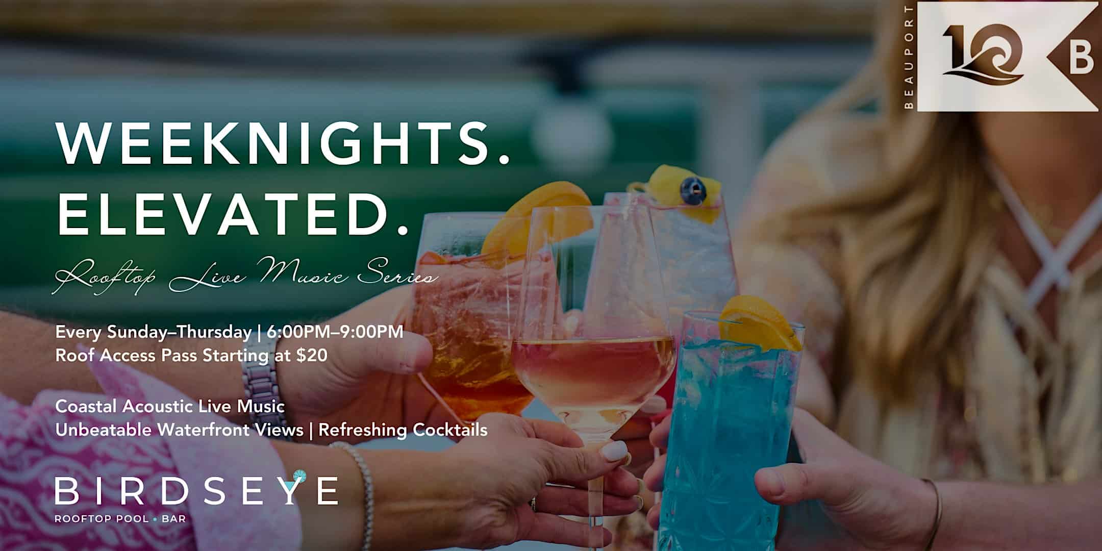 Sunday, July 5th, Rooftop Evening Access at Beauport Hotel at Beauport Hotel Gloucester – Gloucester, MA