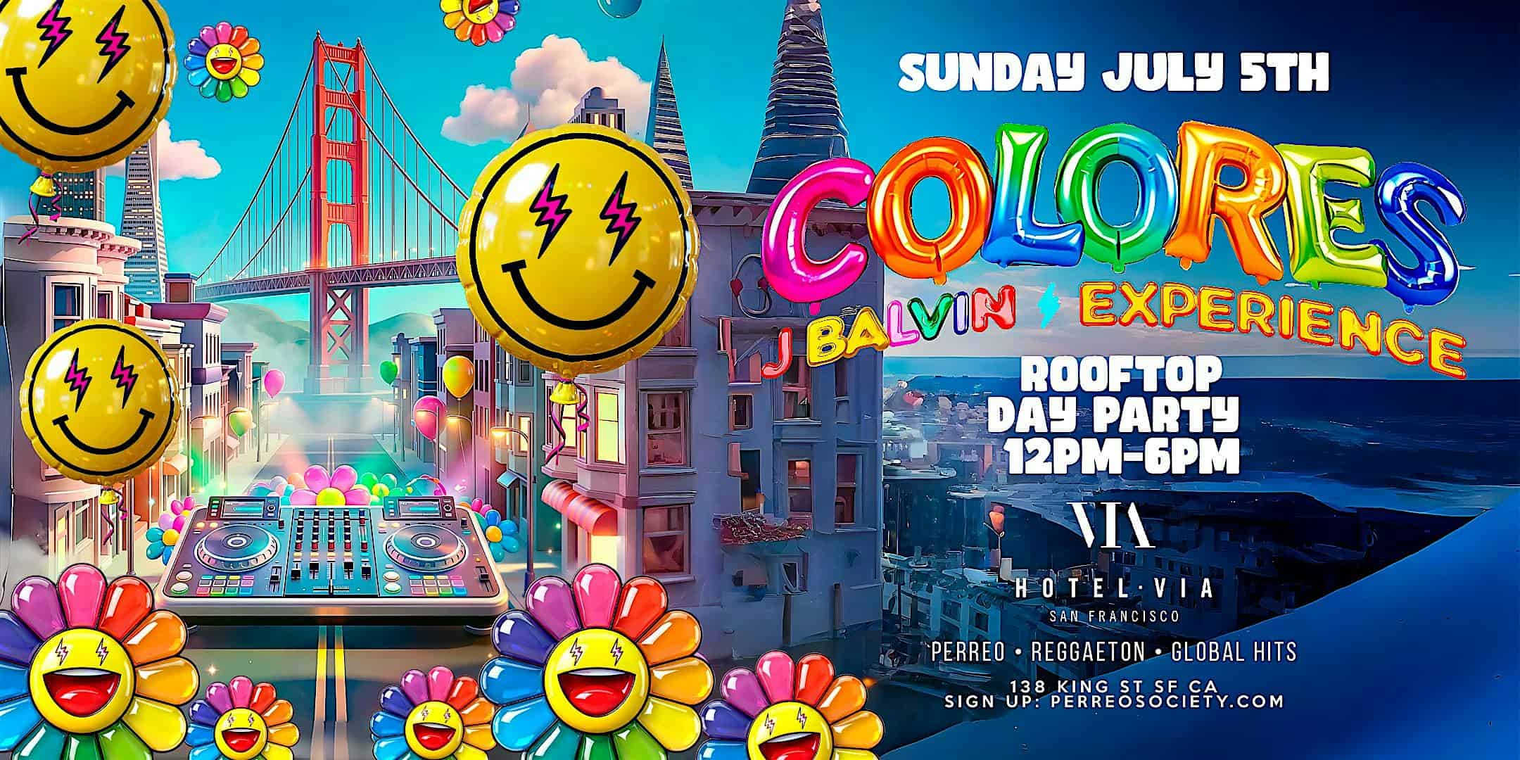 COLORES | ROOFTOP DAY PARTY @ HOTEL VIA | 4TH OF JULY WEEK | SAN FRANCISCO at Hotel VIA – San Francisco, CA