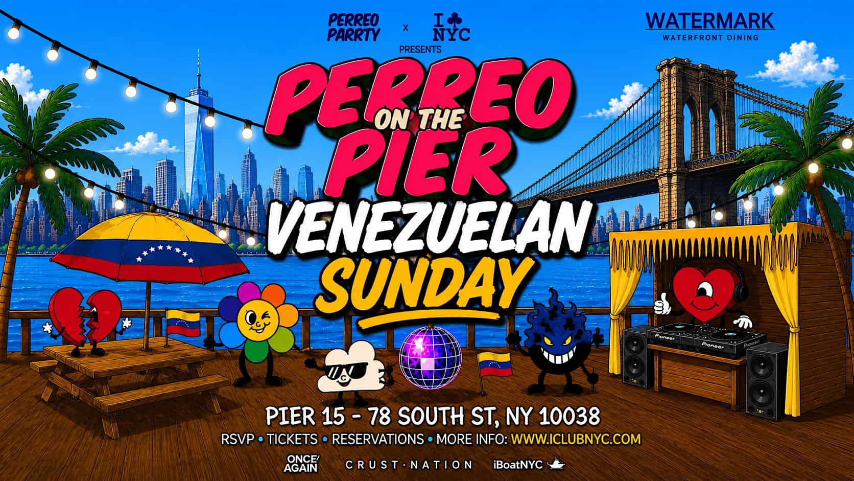 PERREO ON THE PIER – VENEZUELAN INDEPENDENCE DAY SUNDAY @ PIER 15 at Watermark – New York, NY