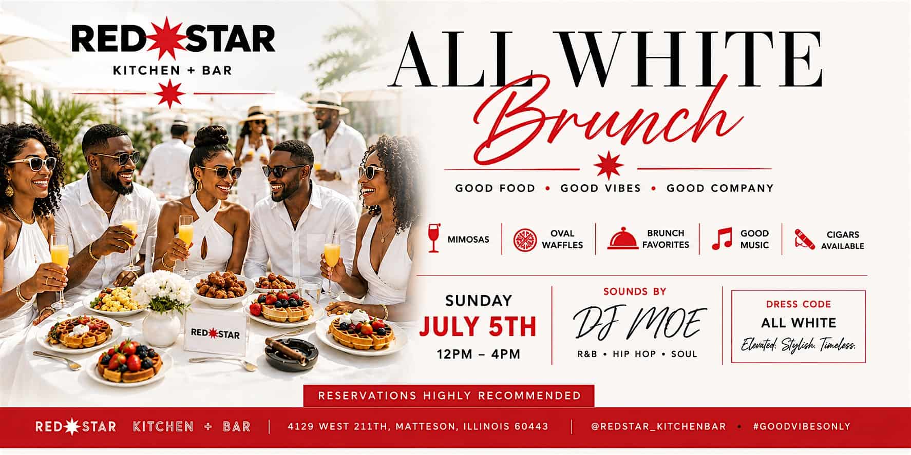Brunch in White at Red Star Matteson – Matteson, IL