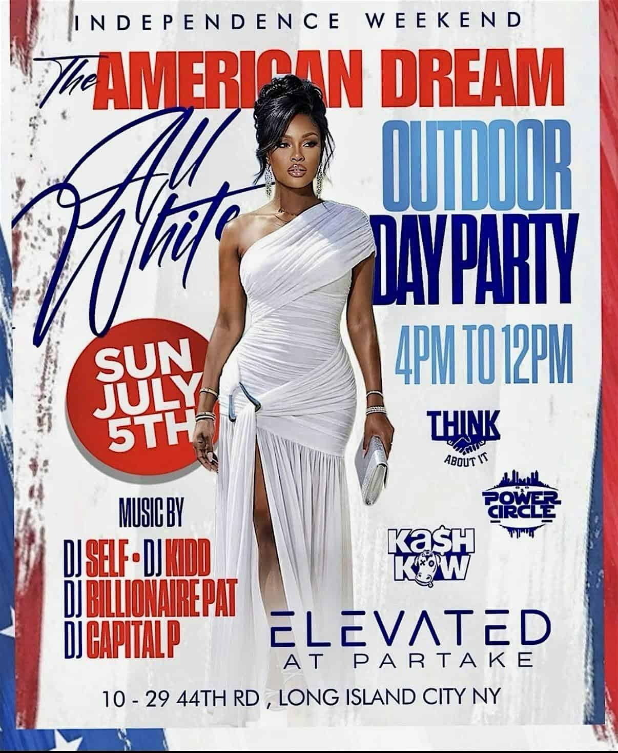All white outdoor day party at Partake NYC – Queens, NY