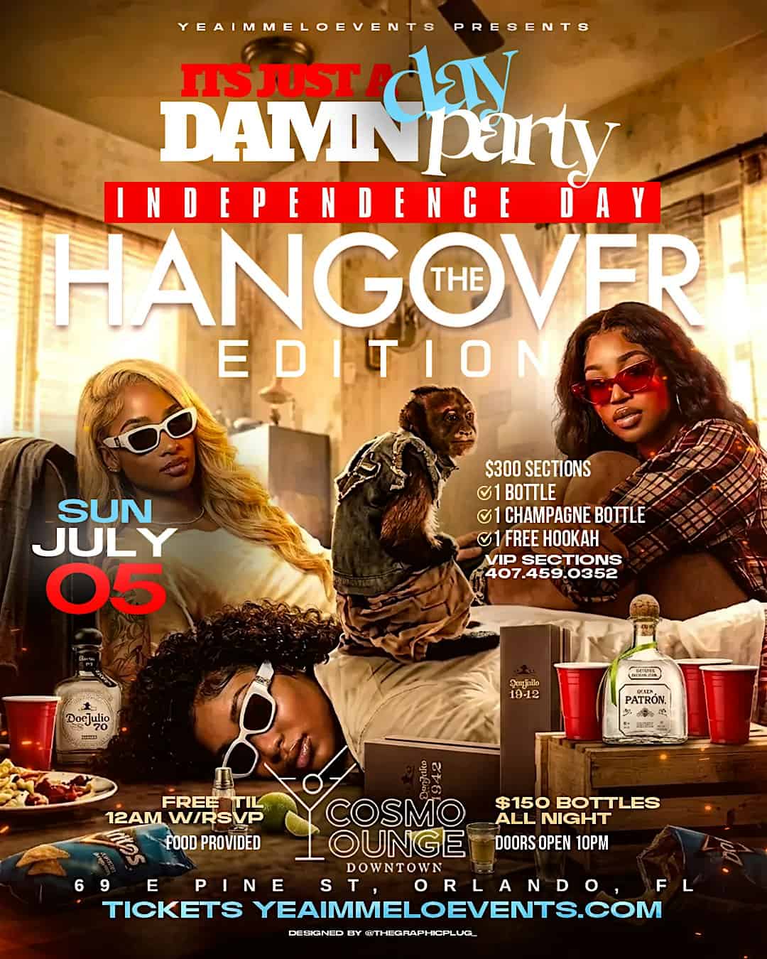 Social Sundays Independence Day Hangover Edition at Cosmo Downtown – Orlando, FL