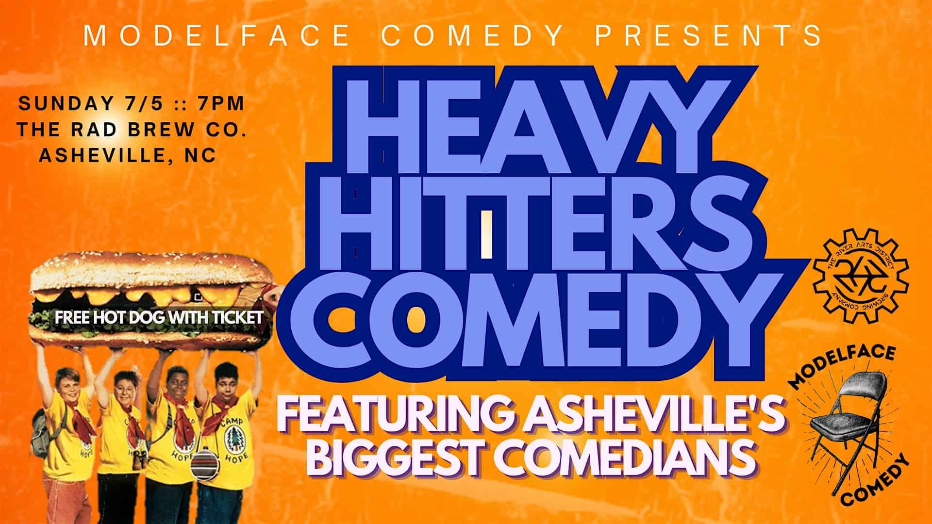 Heavy Hitters Comedy at The RAD Brew Co. at The River Arts District Brewing Company (RAD Brewing Co.) – Asheville, NC