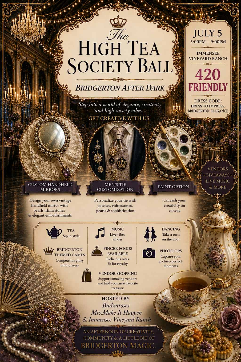 The High Tea Society Ball at Immensee Vineyard Ranch – Elk Grove, CA
