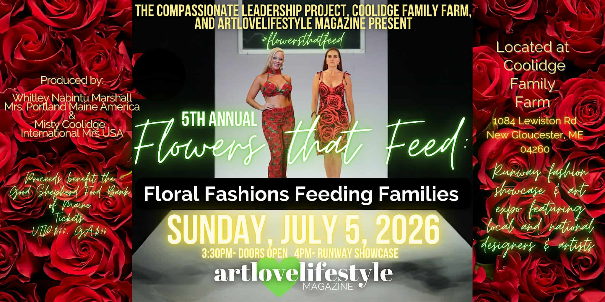Flowers That Feed Runway Show at Coolidge Family Farm – New Gloucester, ME