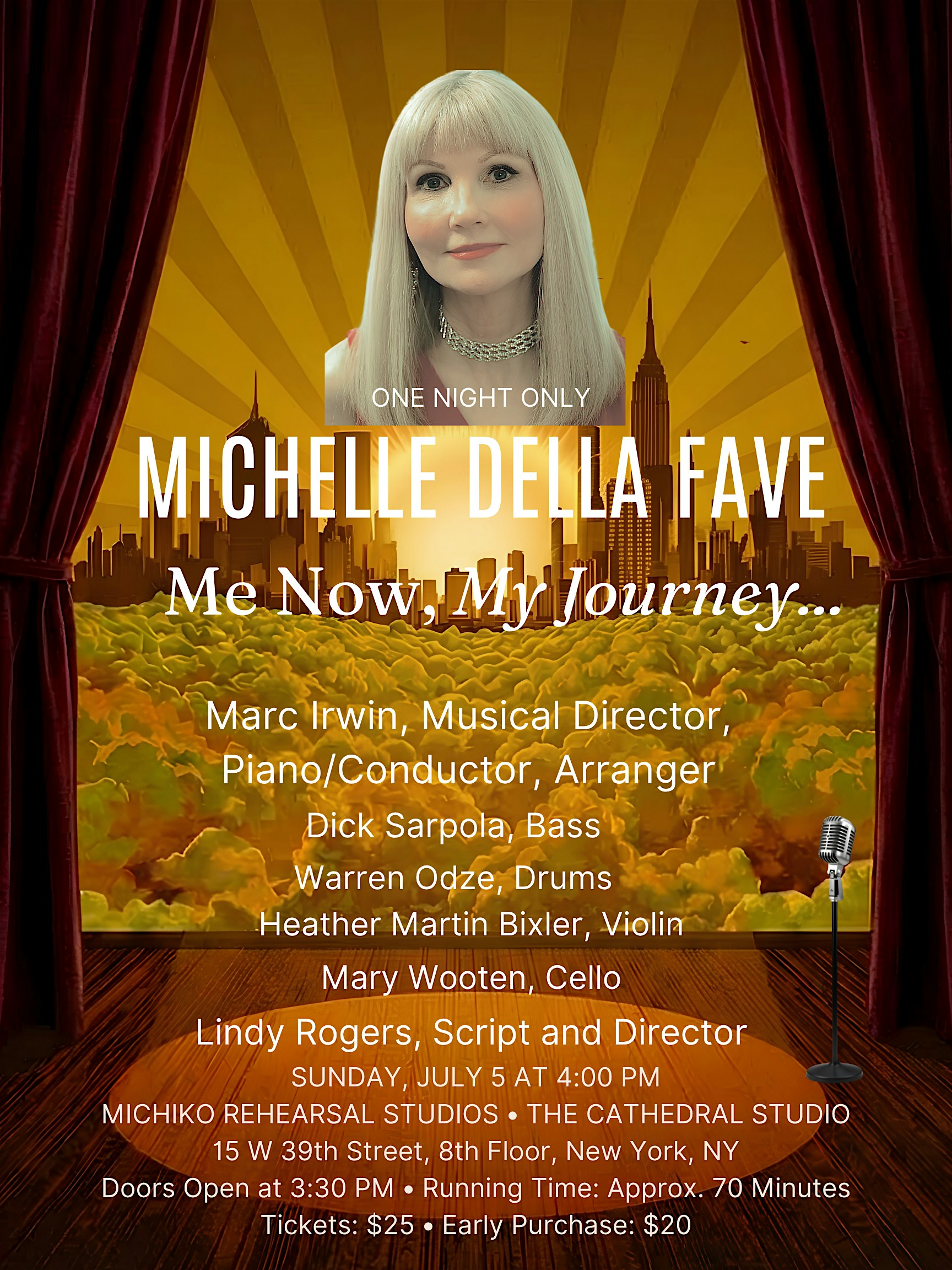 Me Now…My Journey cabaret at Michiko Rehearsal Studios – New York, NY