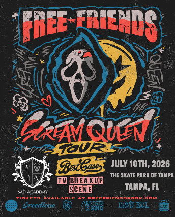 Free Friends, Best Case, TV Breakup Scene, Sad Academy, and Kayla Korpics at The Skatepark of Tampa – Tampa, FL