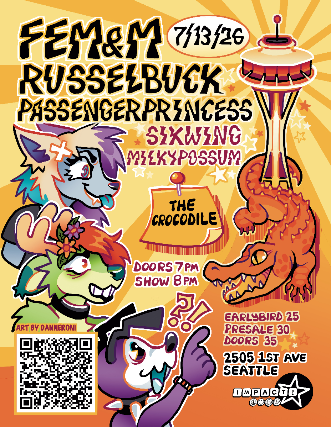 PASSENGERPRINCESS, FEM&M at The Crocodile – Seattle, WA