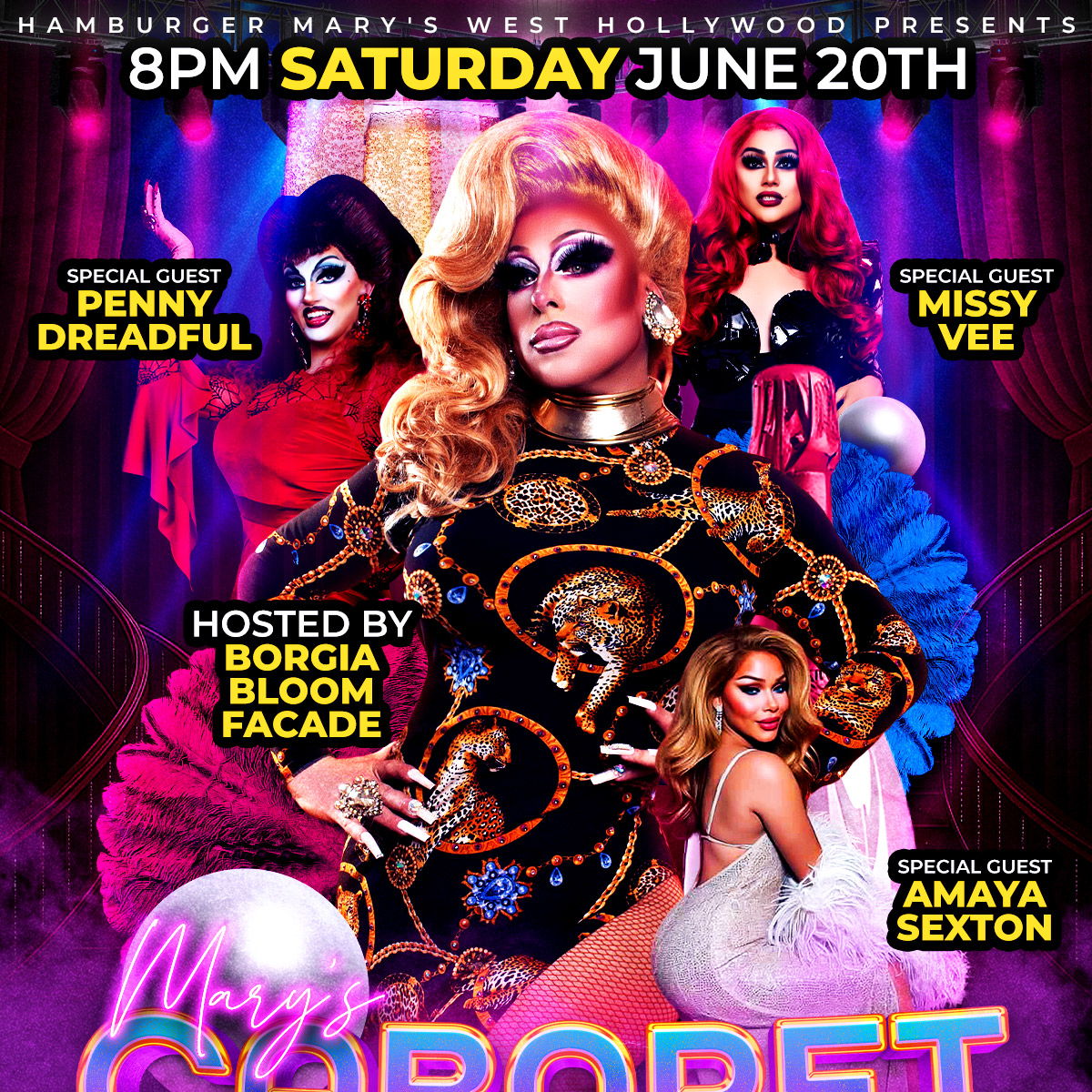 Drag Show: “Mary’s Cabaret” at Hamburger Mary’s West Hollywood at – West Hollywood, CA