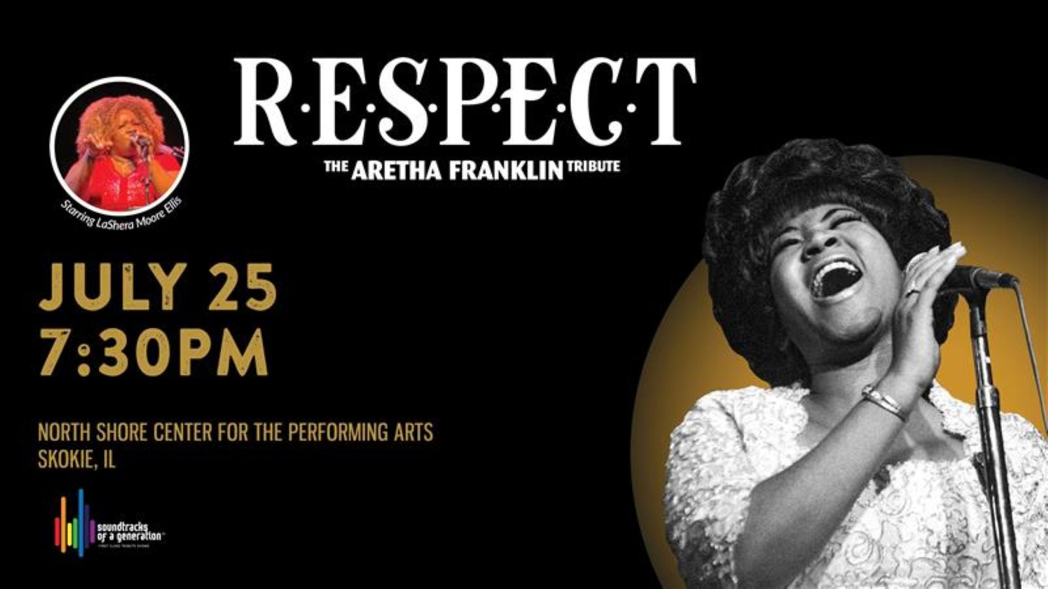 R.E.S.P.E.C.T. at North Theatre at North Shore Center for the Performing Arts – Skokie, IL