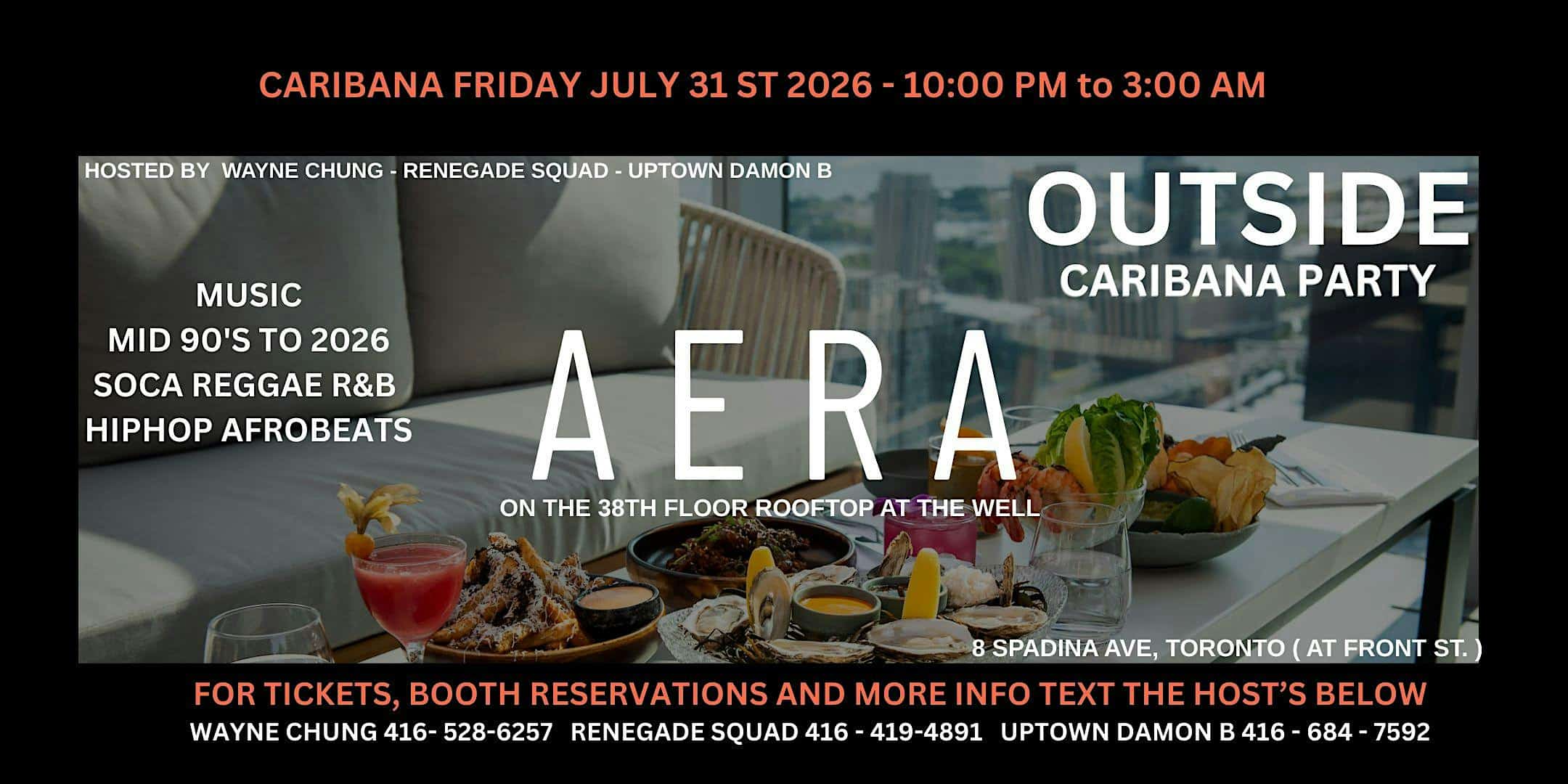 Outside Caribana Rooftop Party at Aera – Toronto, Canada
