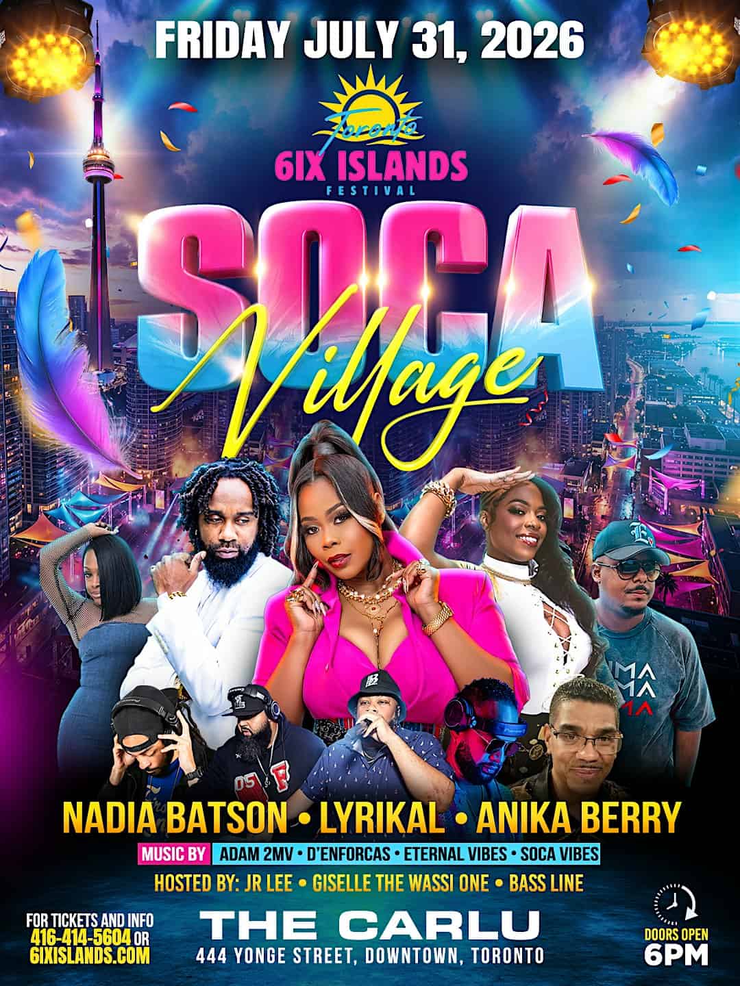 SOCA VILLAGE – 6IX ISLANDS FESTIVAL at The Carlu – Toronto, Canada