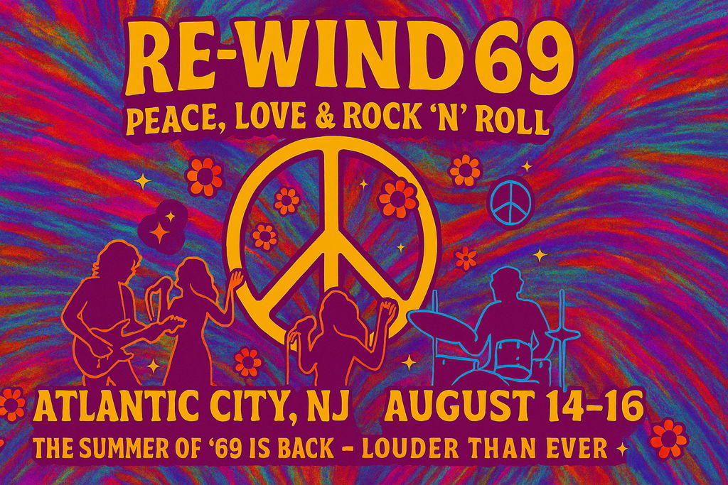 Re-Wind 69`- Summer of Peace, Love, and Rock ~n~ Roll at – Atlantic City, NJ