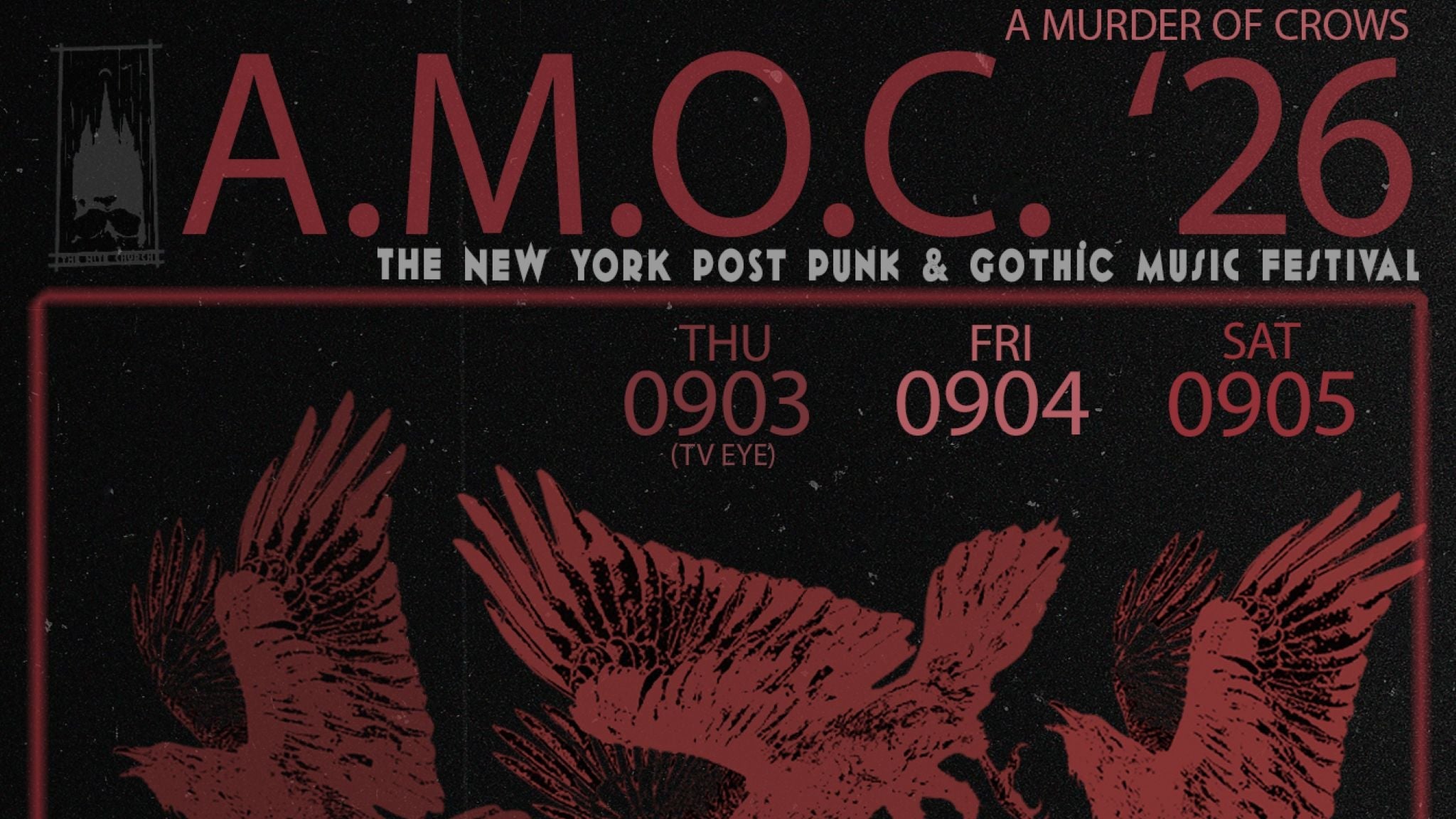A Murder of Crows 2026 2-Day Pass (9.4 + 9.5) at Bowery Ballroom – New York, NY