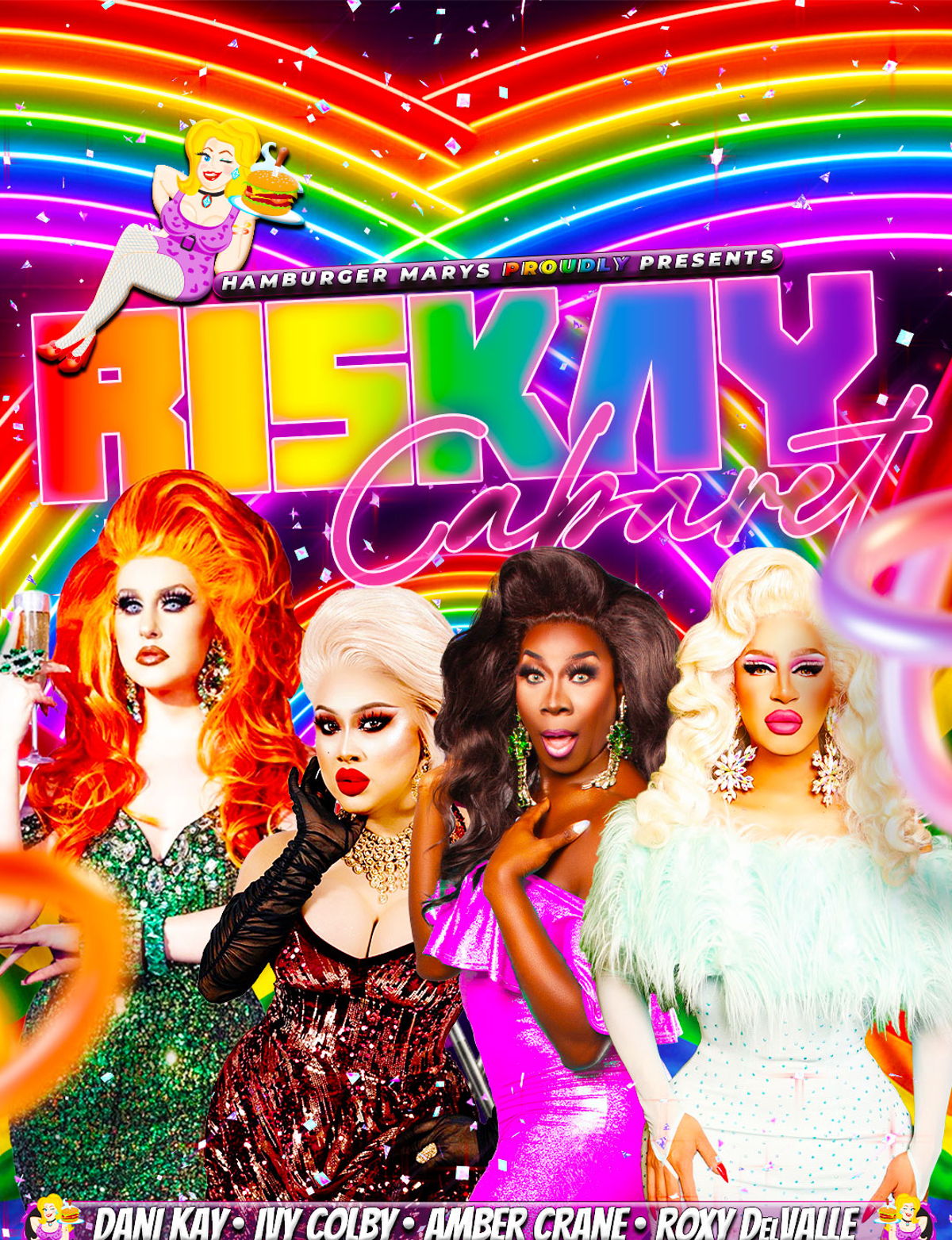 Drag Show “RISKAY CABARET” @ Hamburger Mary’s Long Beach at – Long Beach, CA