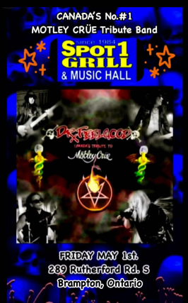 MOTLEY CRUE TRIBUTE DR FEELGOOD at Spot 1 Grill & Music Hall – Brampton, ON