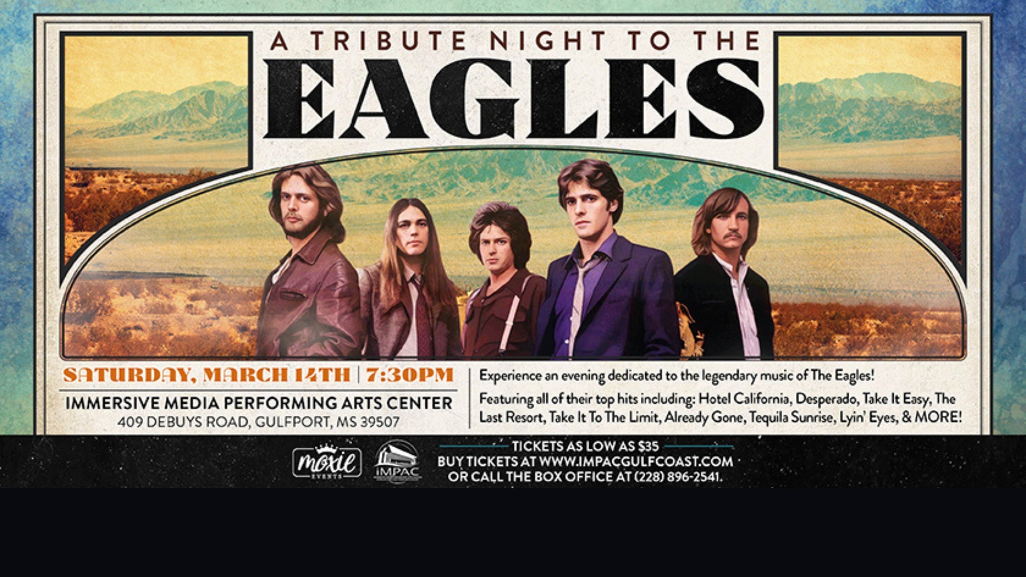 A Tribute Night to the Eagles at Immersive Media Performing Arts Center- IMPAC – Gulfport, MS