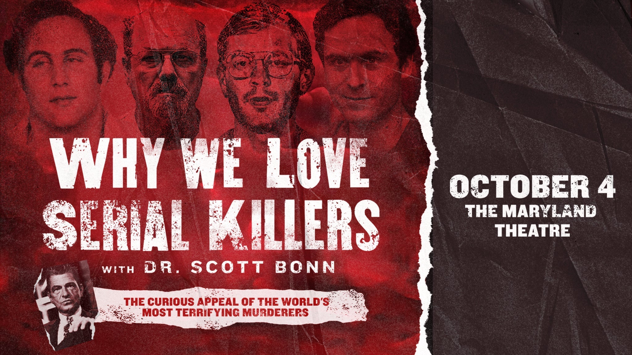 Serial Killers with Dr. Scott Bonn at The Maryland Theatre – Hagerstown, MD