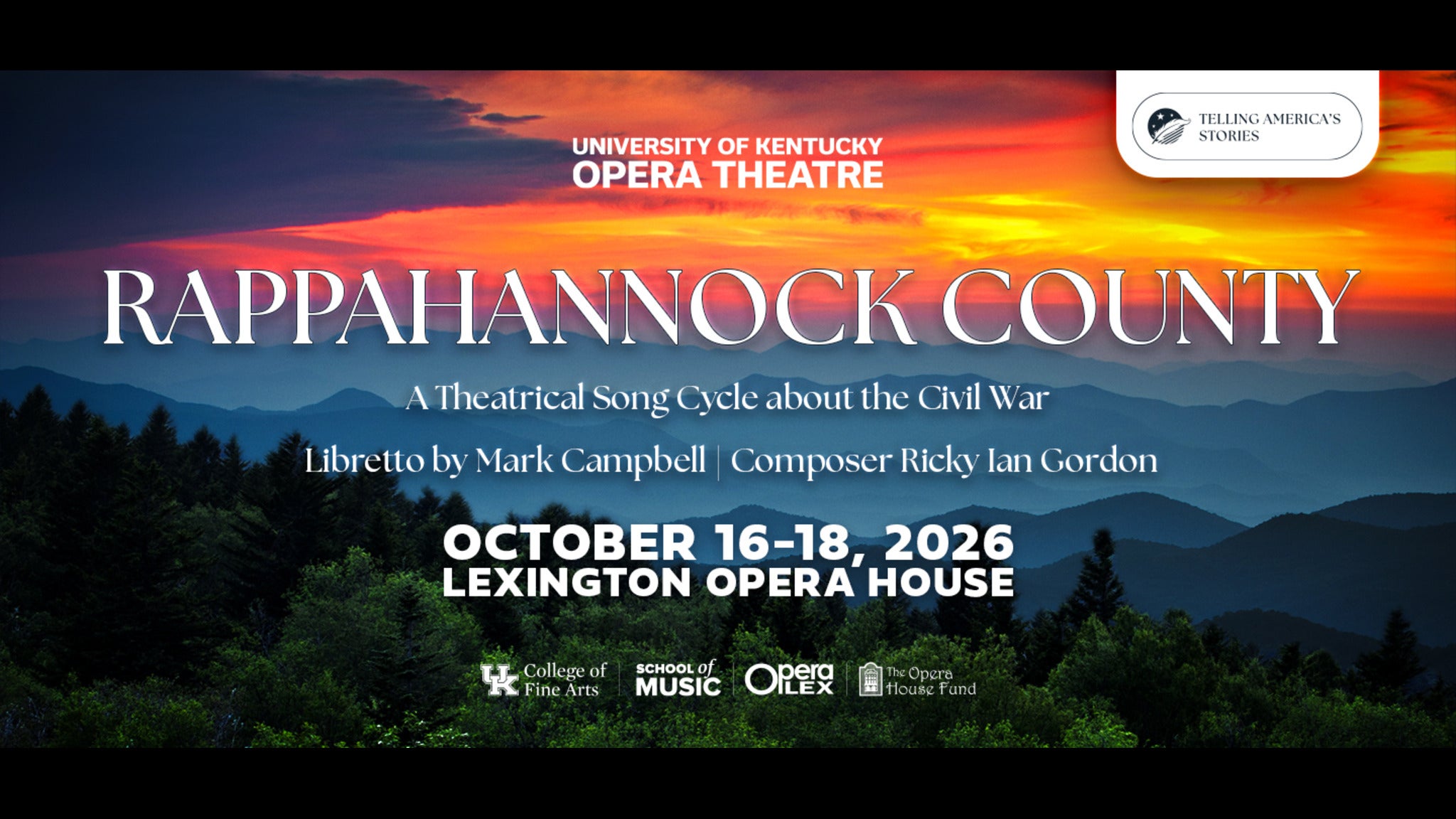 University of Kentucky Opera Theatre presents Rappahannock County at Lexington Opera House – Lexington, KY