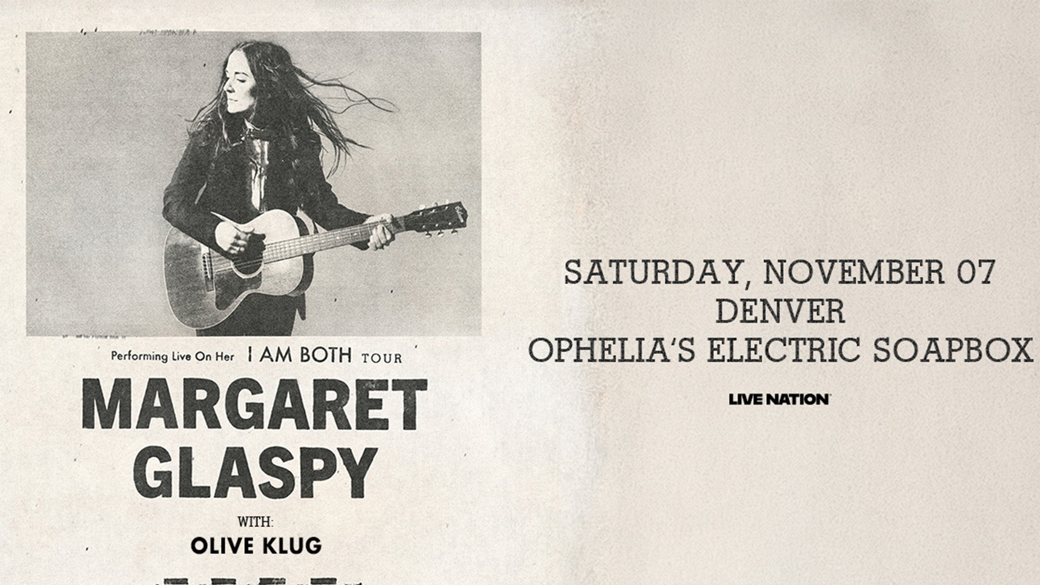 Margaret Glaspy at Ophelia’s Electric Soapbox – Denver, CO