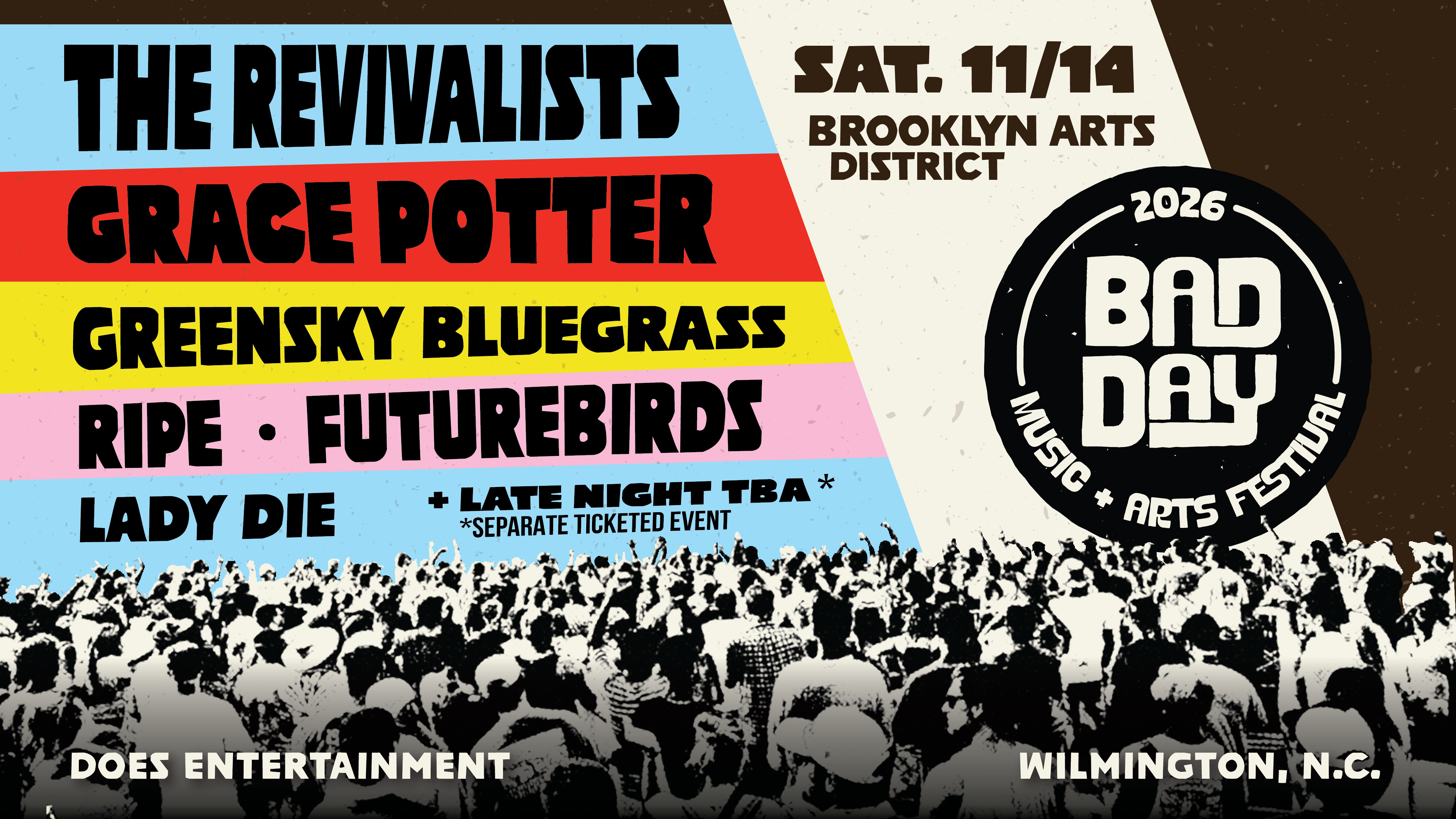 BAD Day Music and Arts Festival 2026 at Brooklyn Arts District – Wilmington, NC