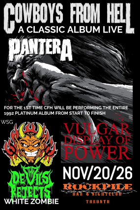 Cowboys From Hell – Pantera Tribute, The Devils Rejects at Rockpile Rock Bar – Toronto, ON