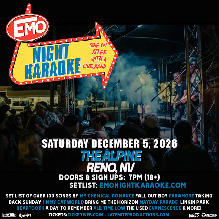 EMO NIGHT KARAOKE at The Alpine – Reno, NV