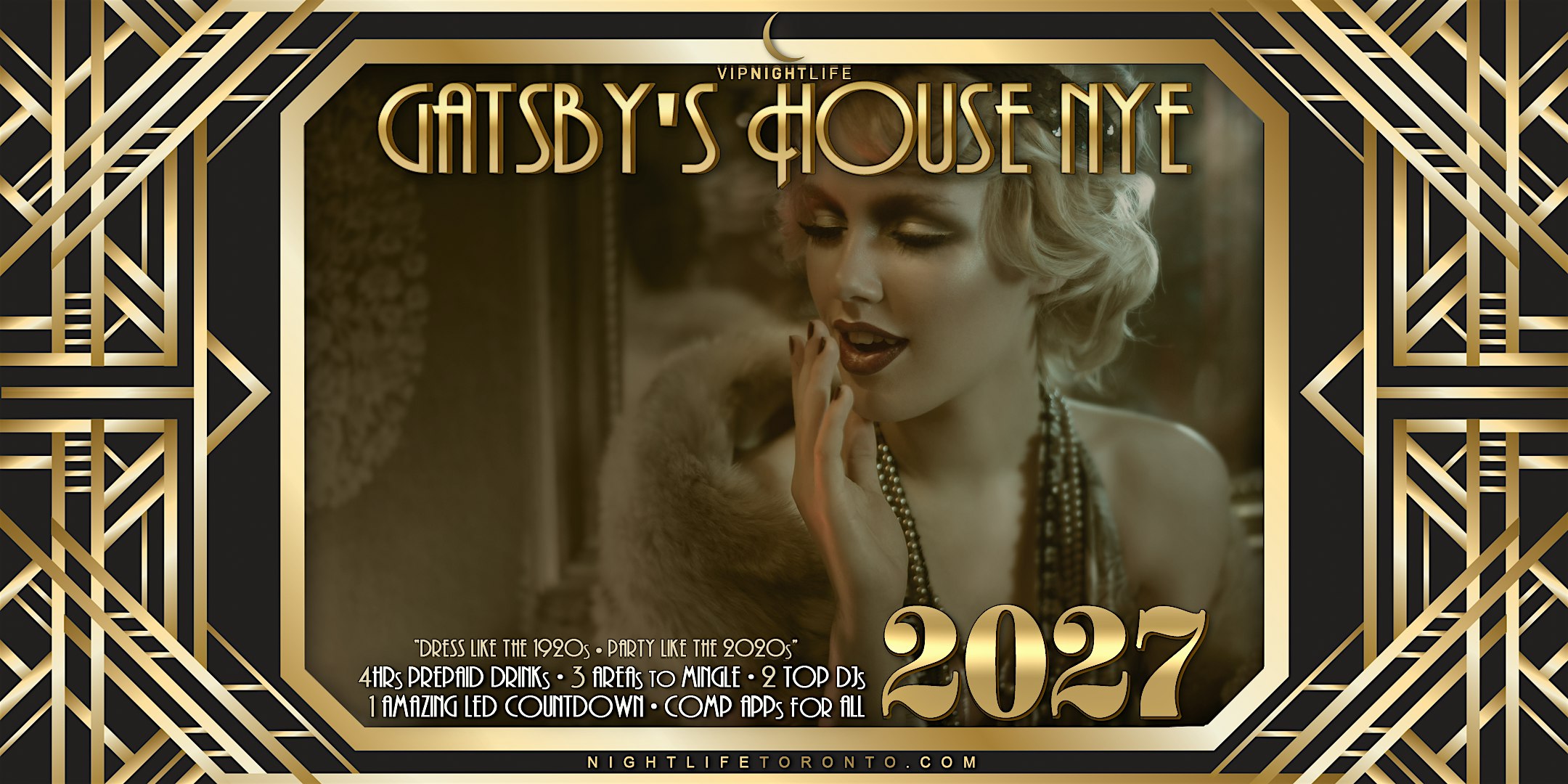 2027 Toronto New Year’s Eve Party | Gatsby’s House NYE at Hotel X Toronto – Toronto, Canada