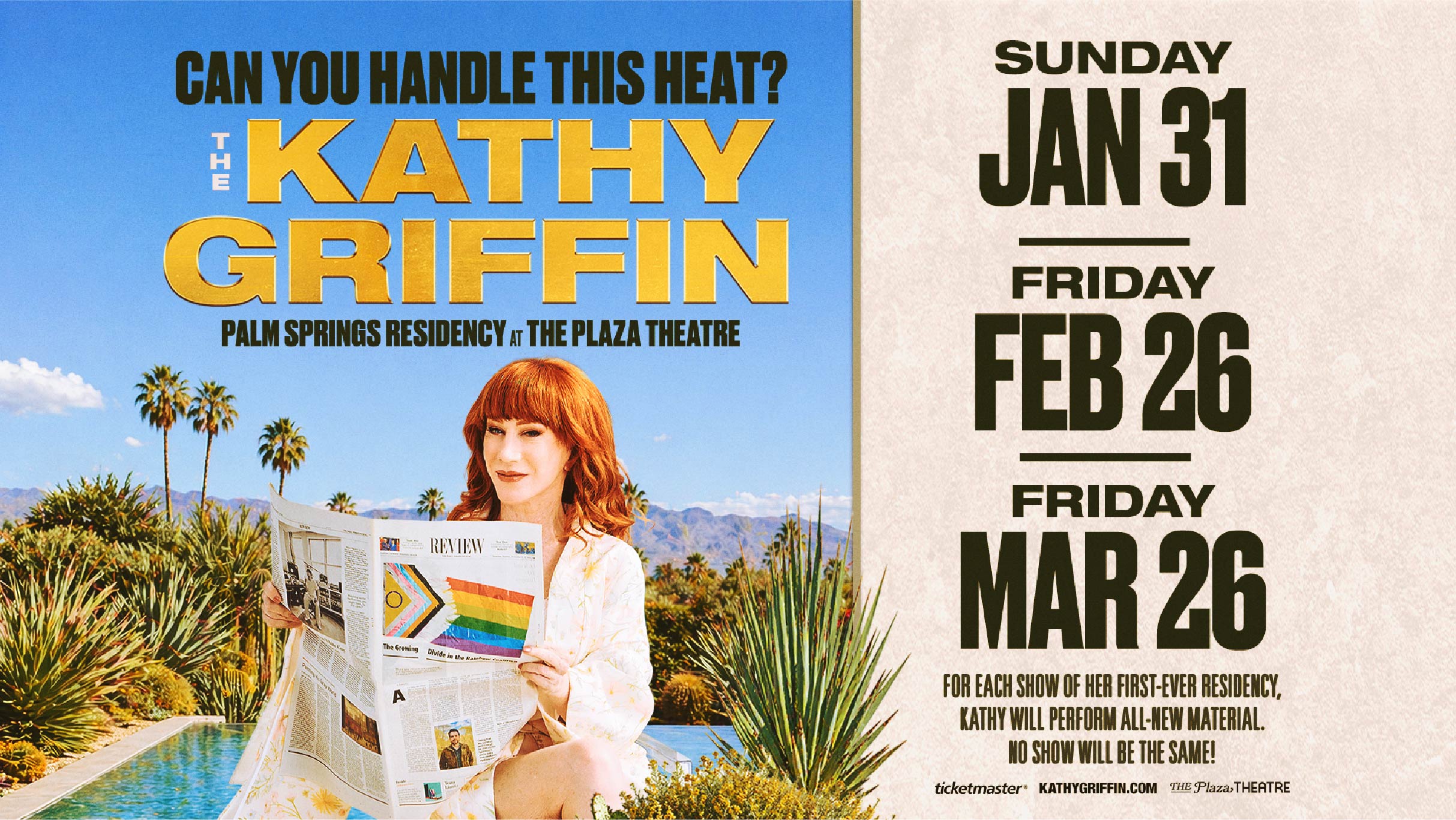 Can You Handle This Heat? The Kathy Griffin Palm Springs Residency at Plaza Theatre – Palm Springs, CA