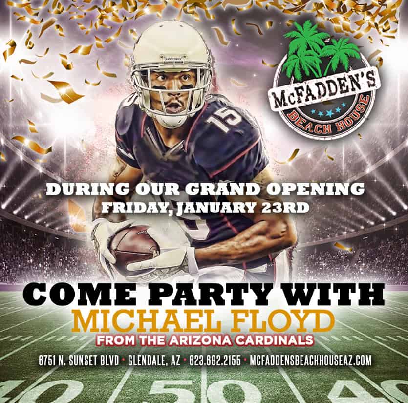 Arizona Cardinals' Michael Floyd Will Celebrate: A Super Bowl Look Back • PartyFixx.co