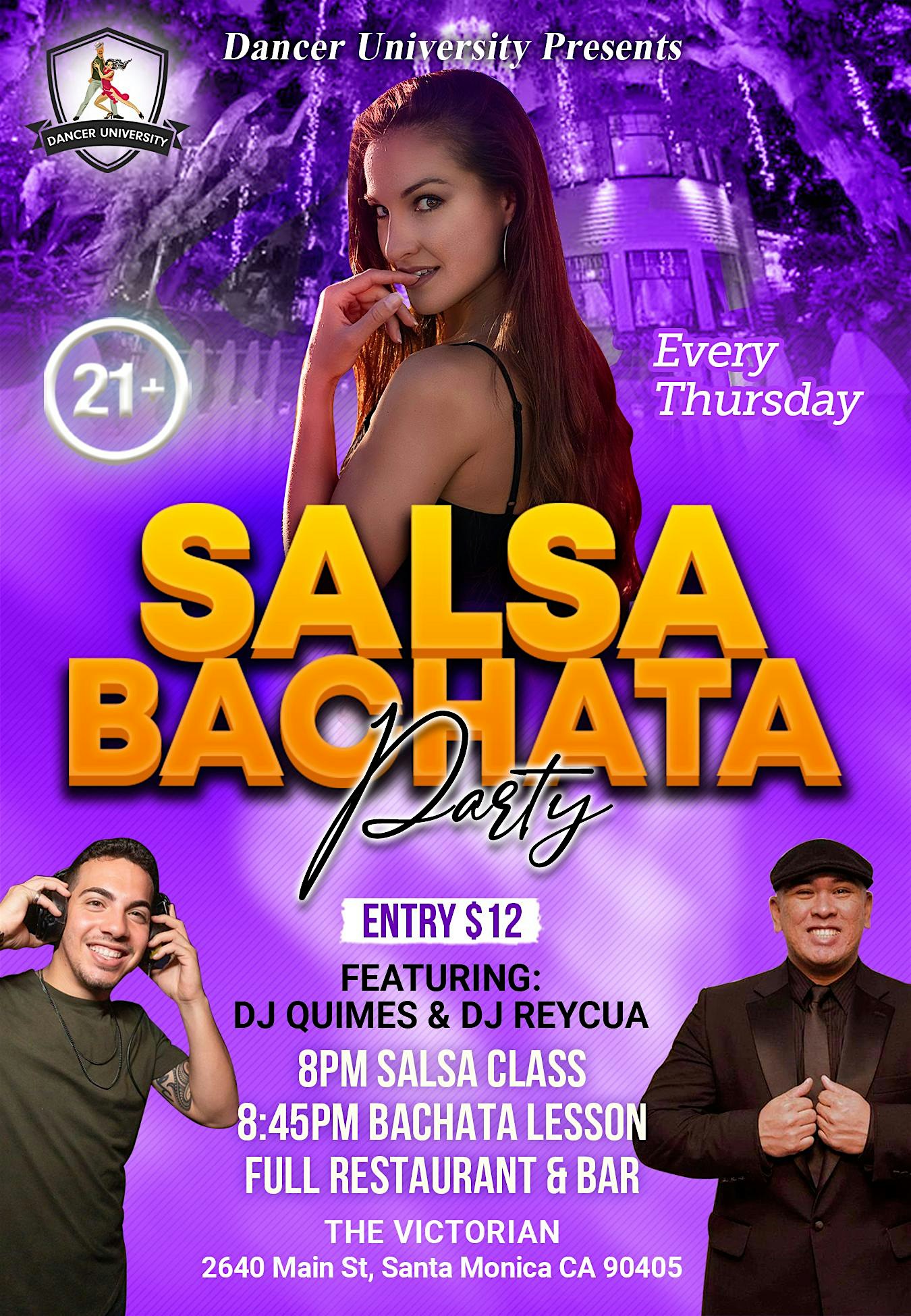 Salsa & Bachata at the Victorian at The Victorian – Santa Monica, CA