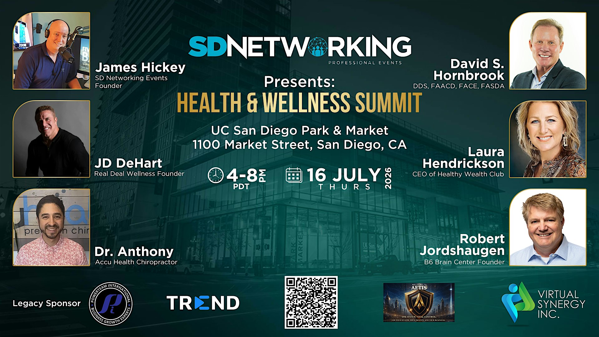 Health and Wellness Summit – SD Networking Events at UC San Diego Park & Market – San Diego, CA