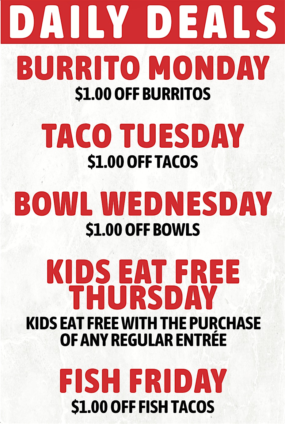 Chronic Tacos Redondo Beach Weekly Deals at Chronic Tacos – Redondo Beach, CA