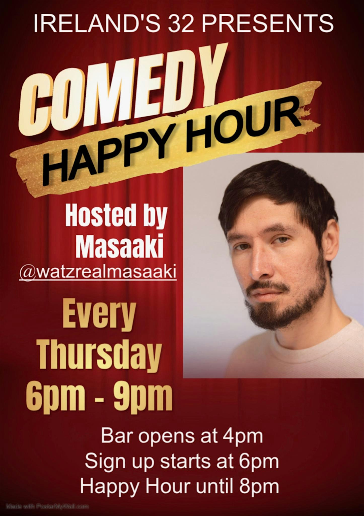 Comedy Happy Hour at Ireland’s 32 – San Francisco, CA