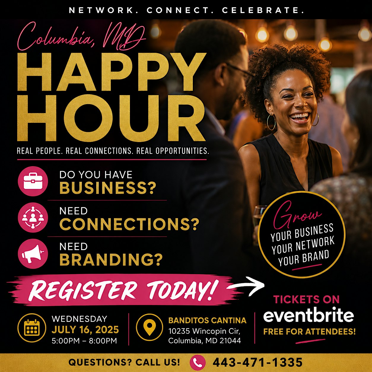 Network, Connect & Celebrate | Columbia MD Happy Hour Event at Banditos Tacos & Tequila Columbia – Columbia, MD