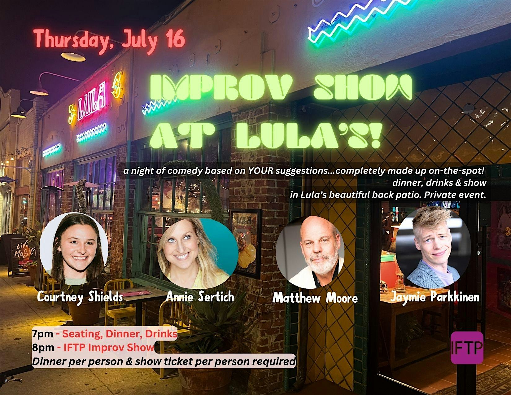 Improv Show at Lula’s! at Lula Cocina Mexicana – Santa Monica, CA