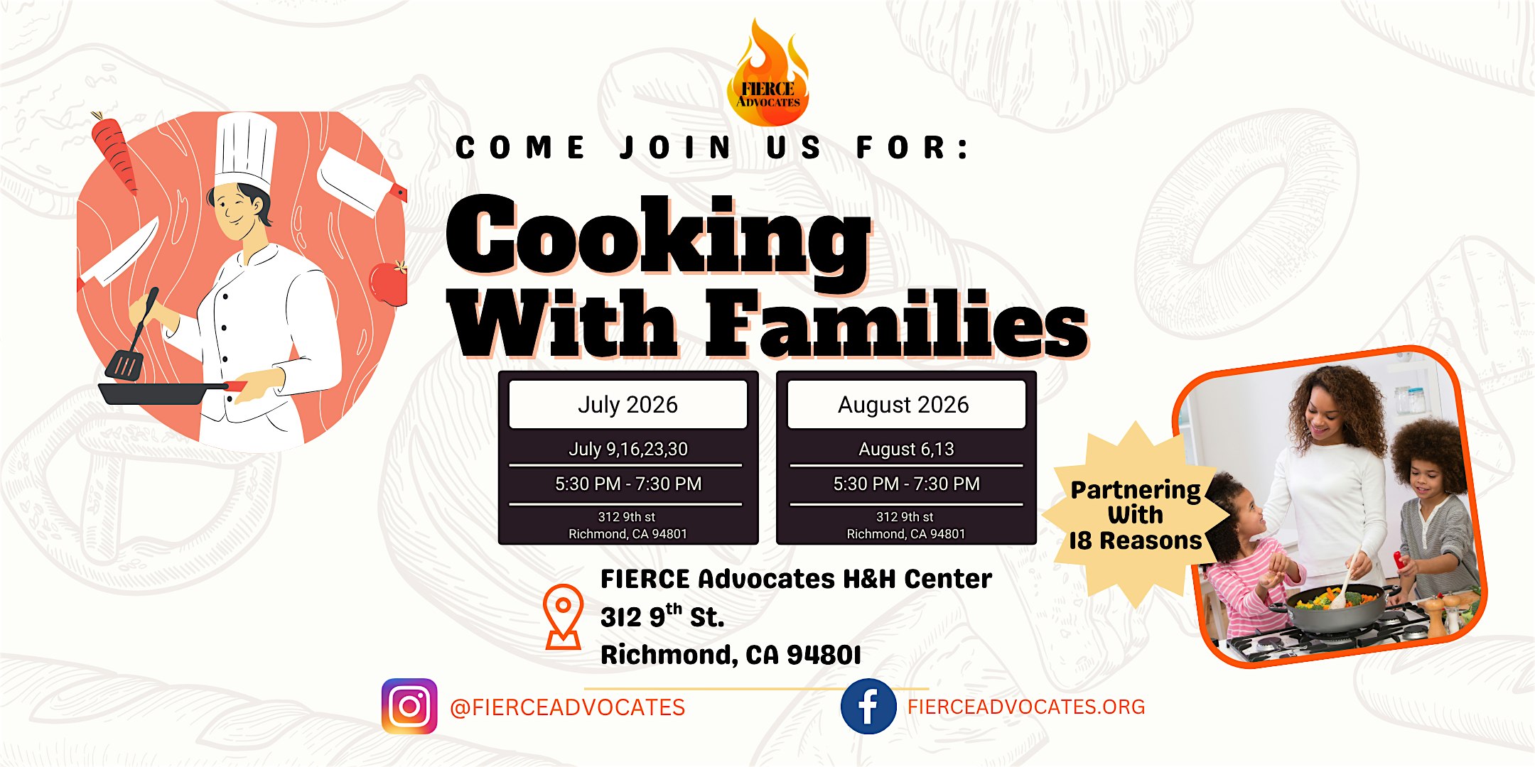 FIERCE Advocates: Cooking With Families at FIERCE Advocates Health & Healing Center – Richmond, CA