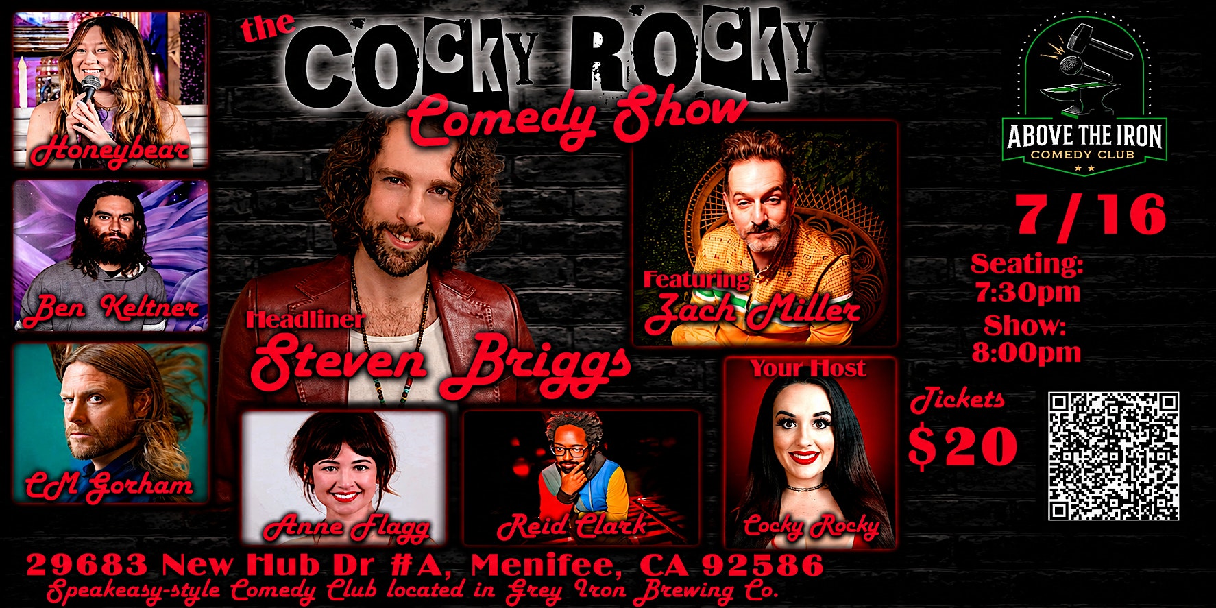 The Cocky Rocky Comedy Show at Grey Iron Brewing Company – Menifee, CA