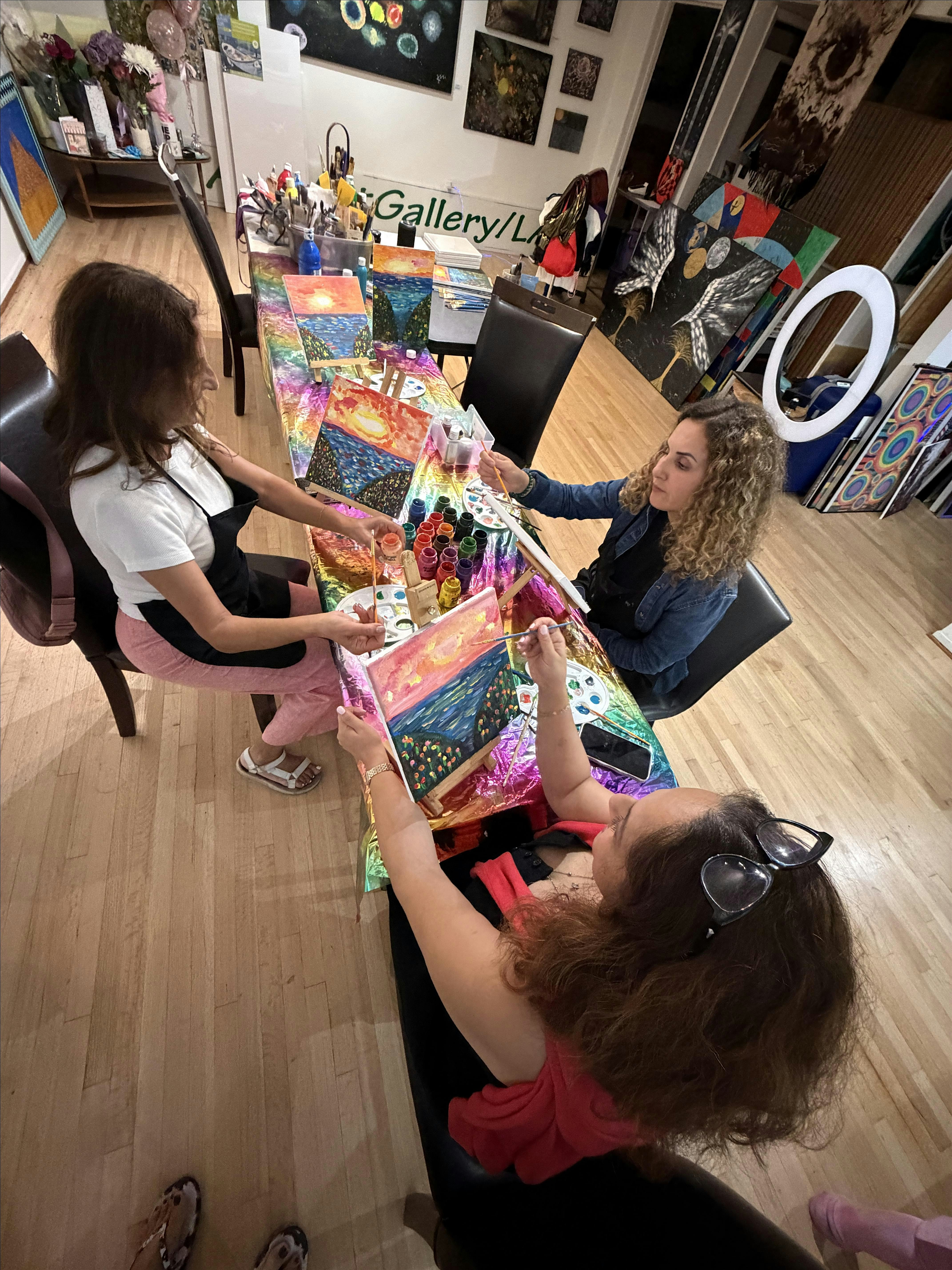 Paint and Sip. Date ideas.Things to do in LA. Special price for Summer! at AZZIART GALLERY LA INTERNATIONAL – Los Angeles, CA